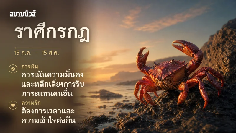 ดวงวันนี้ ราศีกรกฎ