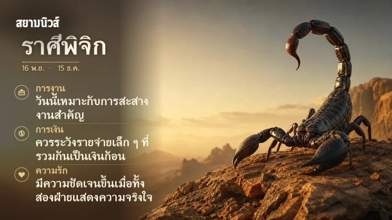 ดวงวันนี้ ราศีพิจิก