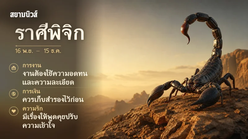 ดวงวันนี้ ราศีพิจิก