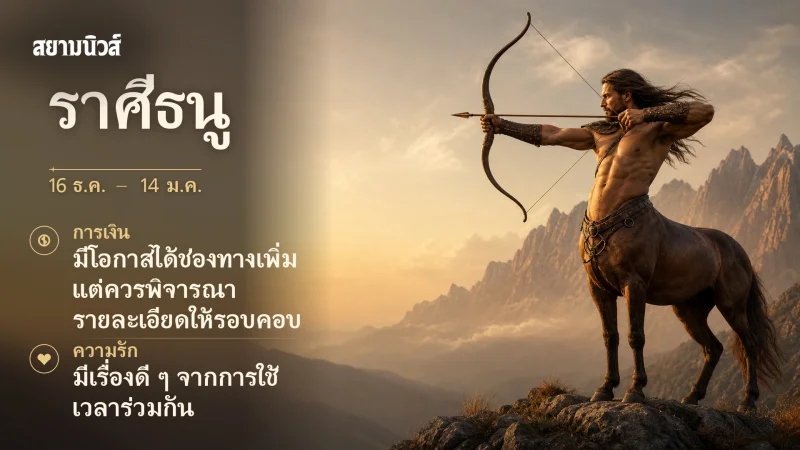 ดวงวันนี้ ราศีธนู