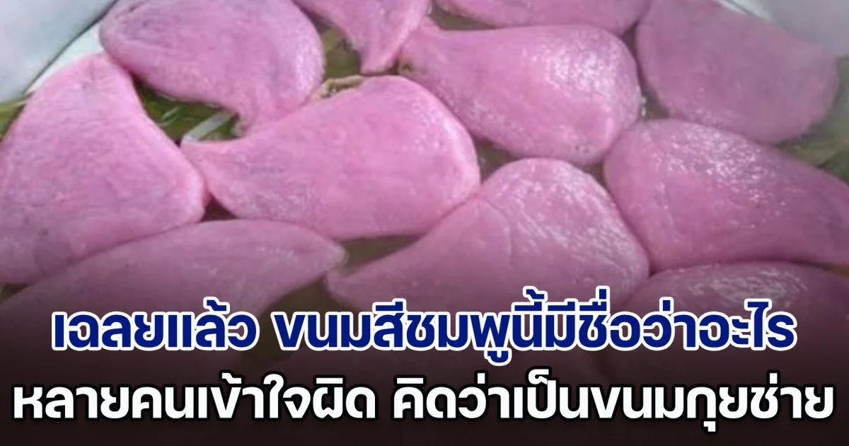 เฉลยแล้ว ขนมสีชมพูนี้มีชื่อว่าอะไร หลายคนเข้าใจผิด คิดว่าเป็นขนมกุยช่าย