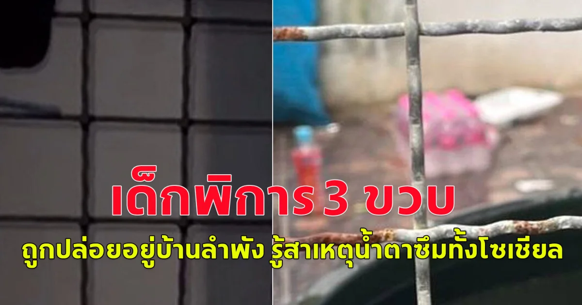 เพื่อนบ้านสงสาร เห็นเด็กพิการ 3 ขวบ ถูกปล่อยให้อยู่บ้านลำพัง หลังรู้สาเหตุน้ำตาซึมทั้งโซเชียล
