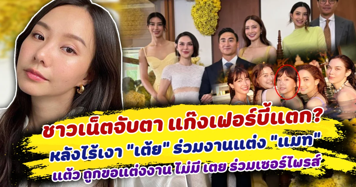 ชาวเน็ตจับตา แก๊งเฟอร์บี้แตกหรือไม่ หลังไร้เงา เต้ย ร่วมงานแต่ง แมท ภีรนีย์ โยงวันสำคัญ แต้ว ถูกขอแต่งงาน ไม่มี เตย ร่วมเซอร์ไพรส์ ล่าสุด เต้ย เคลื่อนไหวแล้ว