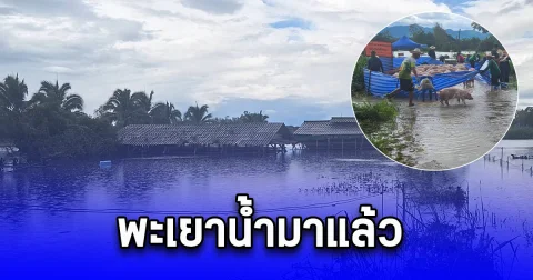 พะเยาน้ำมาแล้ว เอ่อล้นท่วมบ้านเรือน-ถนน-ฟาร์มไก่-ฟาร์มหมู กระทบหนัก