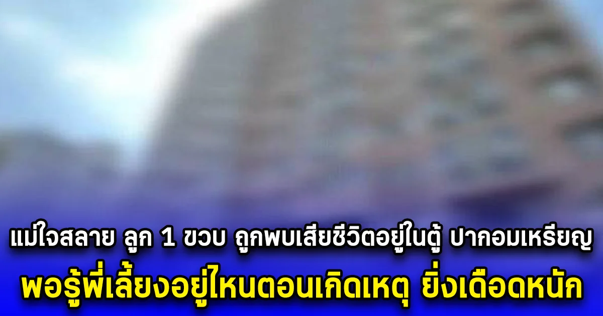 แม่ใจสลาย ลูก 1 ขวบ ถูกพบเสียชีวิตอยู่ในตู้ ปากอมเหรียญ พอรู้พี่เลี้ยงอยู่ไหนตอนเกิดเหตุ ยิ่งเดือดหนัก (ข่าวตปท.)