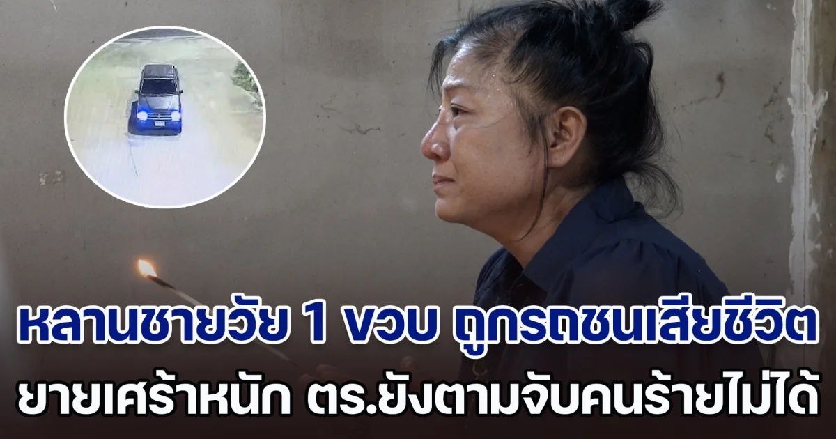 ยายร้องขอความเป็นธรรม หลานชายวัย 1 ขวบเศษ ถูกรถชนเสียชีวิต ตร.ยังตามจับคนร้ายไม่ได้ แถมยังบอกให้มาหาหลักฐานเอง