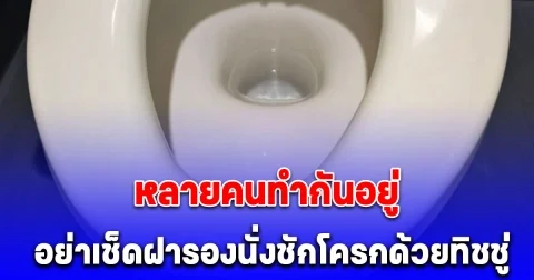 บริษัทดังพูดเอง อย่าเช็ดฝารองนั่งชักโครกด้วยทิชชู่ แนะวิธีทำความสะอาดที่ถูกต้อง