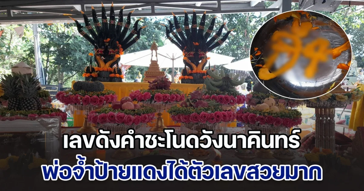 ตามกันต่อ! เลขดังคำชะโนดวังนาคินทร์ พ่อจ้ำป้ายแดงได้ตัวเลขสวยมาก