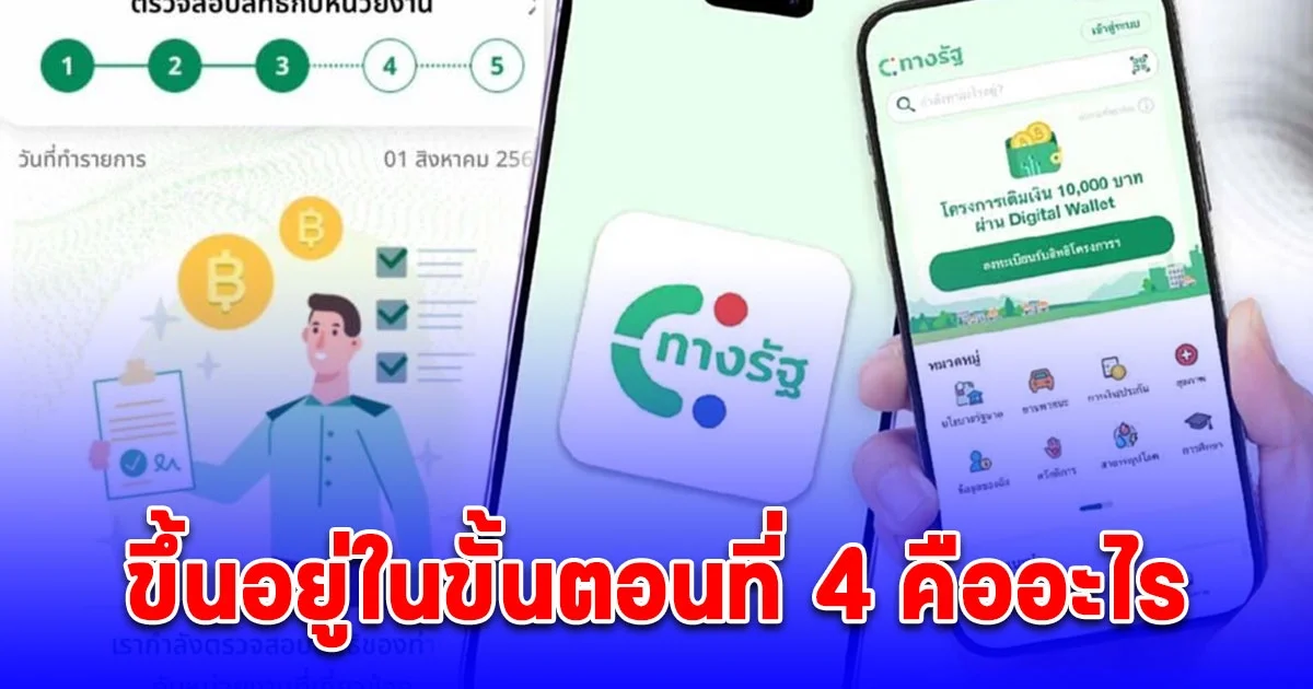 วิธีเช็กสิทธิดิจิทัล 10,000 ผู้สูงอายุ ผ่านแอปทางรัฐ อยู่ในขั้นตอนที่ 4 คืออะไร