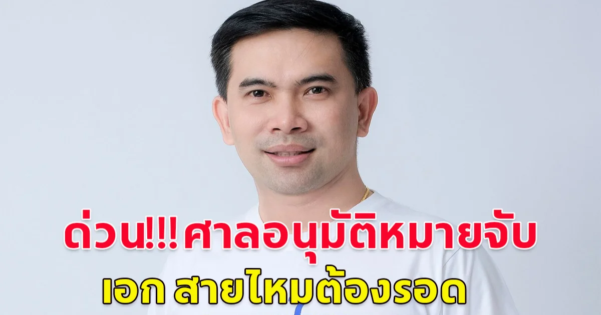 ด่วน!!!ศาลอนุมัติหมายจับ เอก สายไหมต้องรอด
