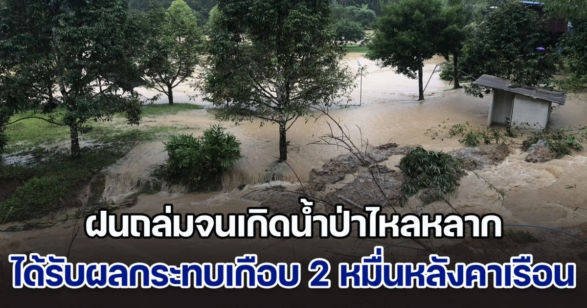 ยะลาอ่วมหนัก! ฝนถล่มต่อเนื่องจนเกิดน้ำป่าไหลหลาก ประชาชนได้รับผลกระทบเกือบ 2 หมื่นหลังคาเรือน