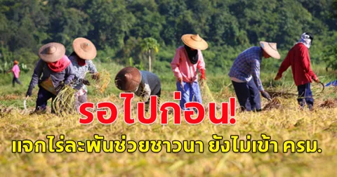 รอไปก่อน! แจกเงินหมื่นเฟส 2 ผู้สูงอายุ  แจกไร่ละพันช่วยชาวนา ยังไม่เข้า ครม.