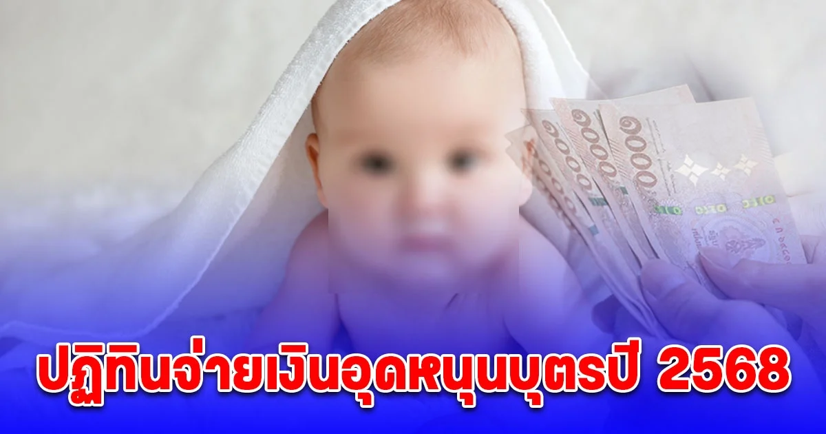 อัปเดต เงินอุดหนุนบุตรปี 2568 เข้าวันไหนบ้าง