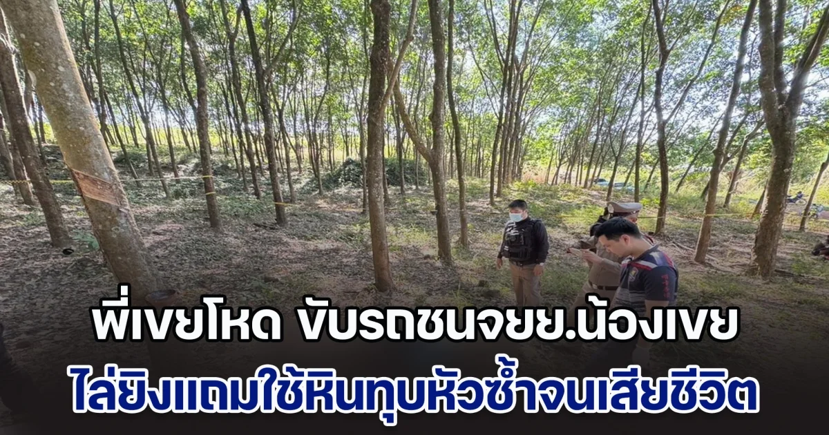 พี่เขยโหด ขับรถชนจยย.น้องเขย ก่อนไล่ตามไปยิง ไร้ความปราณีน้องยกมือไหว้ร้องขอชีวิต เจอหินทุบหัวซ้ำจนเสียชีวิต