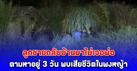 หนุ่มไปเที่ยว ภูทับเบิก กลับมาบ้านไม่เจอพ่อ ตามหาอยู่ 3 วัน พบร่างพ่อนอนเสียชีวิตในพงหญ้า