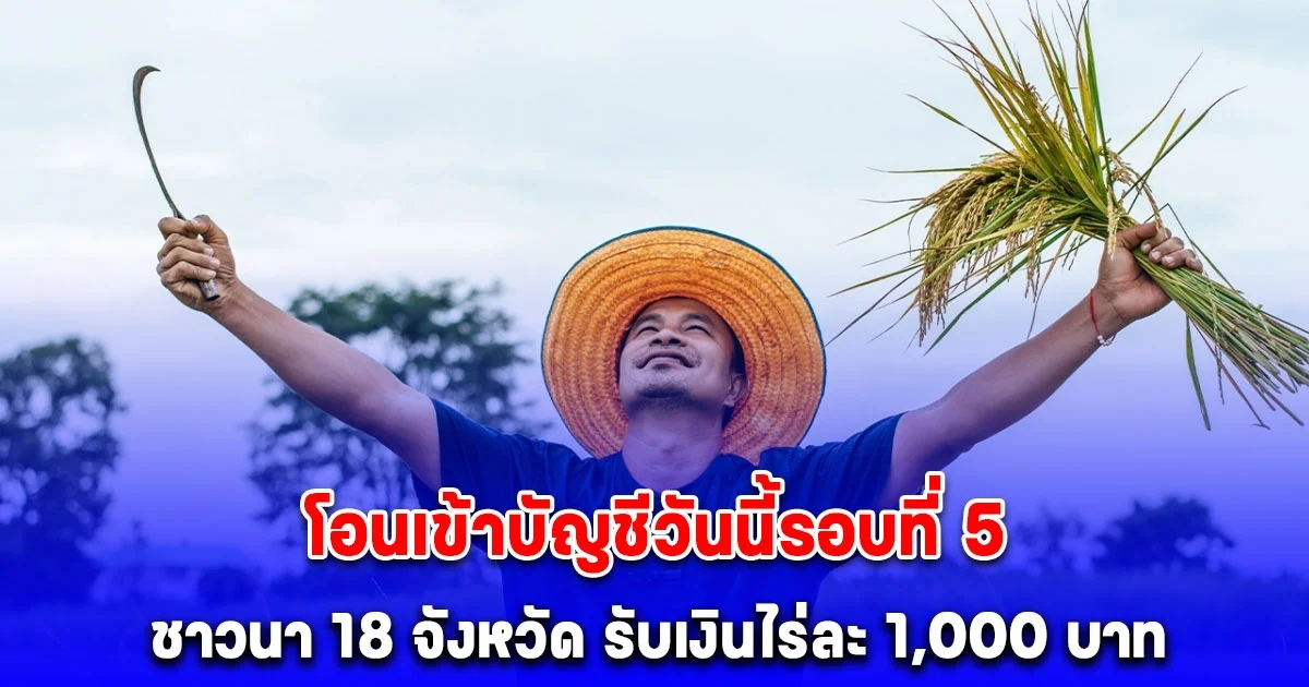 ชาวนา 18 จังหวัด ธ.ก.ส. โอนเงินช่วยเหลือเข้าบัญชีแล้ววันนี้ 20 ธ.ค. 67