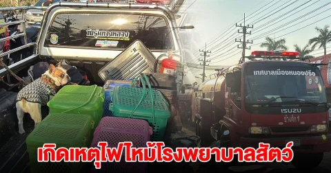เกิดเหตุไฟไหม้โรงพยาบาลสัตว์ กลางเมืองพัทยา