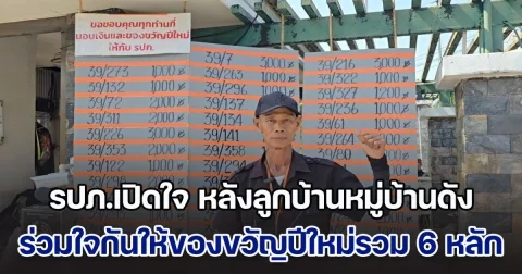 รปภ.เปิดใจ หลังลูกบ้านหมู่บ้านดัง ร่วมใจกันมอบของขวัญปีใหม่ให้ เป็นเงินสด และเครื่องใช้ไฟฟ้า รวมเกือบ 3 แสนบาท