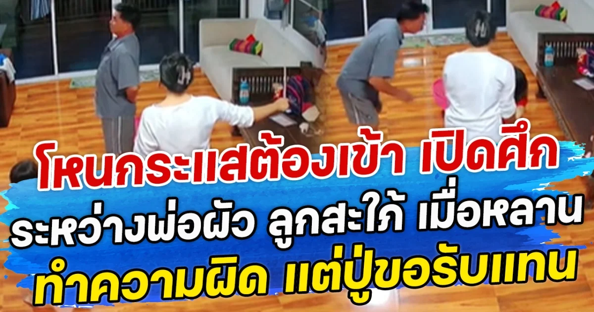 โหนกระแสต้องเข้า เปิดศึกระหว่างพ่อผัว ลูกสะใภ้ เมื่อหลานทำความผิด แต่ปู่ขอรับแทน