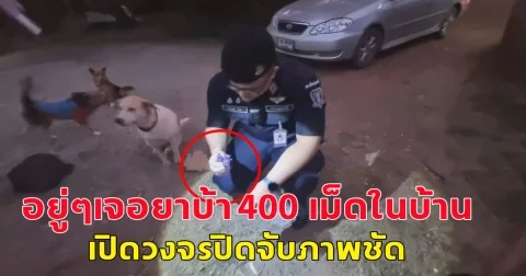 สองผัวเมียงงหนักมาก อยู่ๆเจอยาบ้า 400 เม็ดในบ้าน เปิดวงจรปิดจับภาพชัด