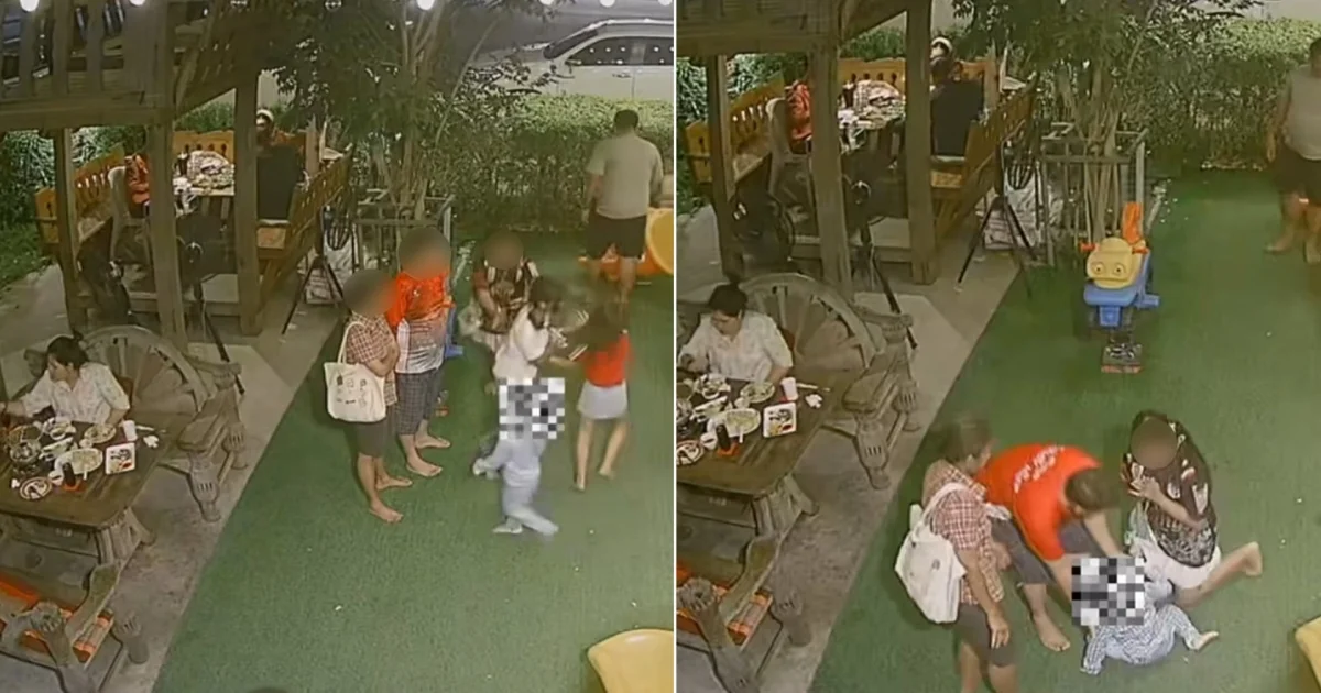 แย่มาก! ชาวเน็ตแห่ตามหา สองผัวเมียตี-เตะเด็กหญิง หลังไม่ตั้งใจวิ่งชนลูกเล็กล้ม รีบยกมือไหว้ขอโทษแล้ว