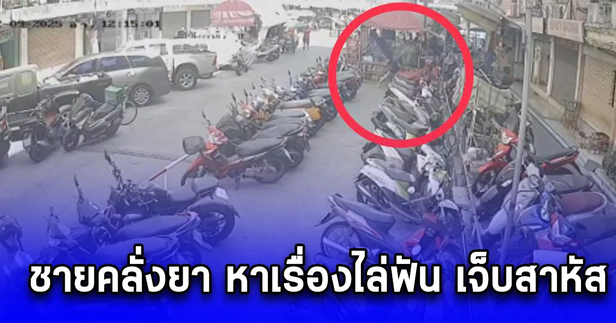 ชายคลั่งยา หาเรื่องไล่ฟัน เจ็บสาหัส