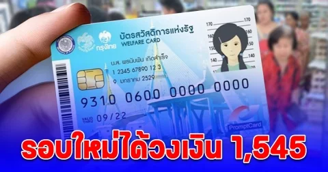 อัปเดต บัตรคนจน รอบใหม่ได้วงเงิน 1,545 บาท