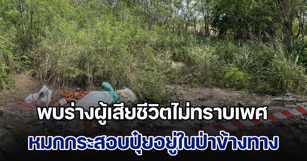 ด่วน!! พบร่างผู้เสียชีวิตไม่ทราบเพศ หมกกระสอบปุ๋ยอยู่ในป่ากระถินข้างทาง