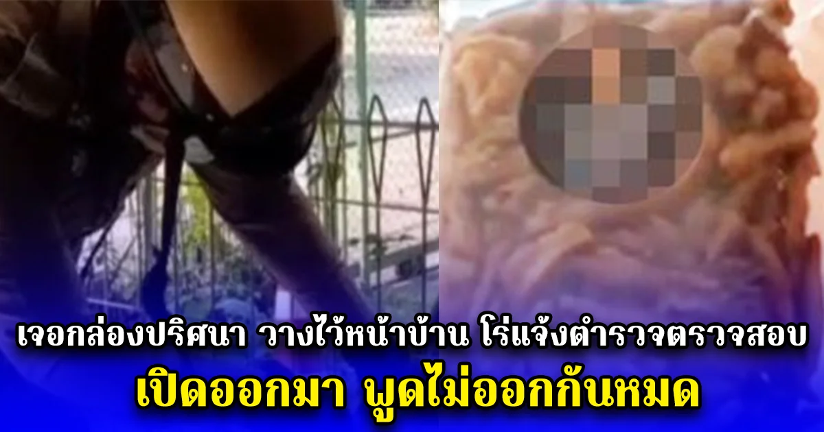 เจอกล่องปริศนา วางไว้หน้าบ้าน โร่แจ้งตำรวจตรวจสอบ เปิดออกมา พูดไม่ออกกันหมด