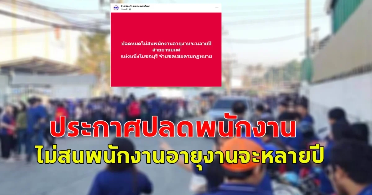 บริษัทยานยนต์ ประกาศปลดพนักงานหมด ไม่สนพนักงานอายุงานจะหลายปี