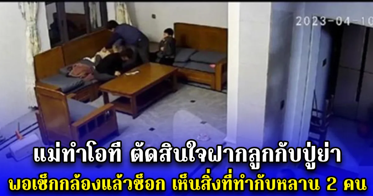 แม่ทำโอที ตัดสินใจฝากลูกกับปู่ย่า พอเช็กกล้องแล้วช็อก เห็นสิ่งที่ทำกับหลาน 2 คน (ตปท.)