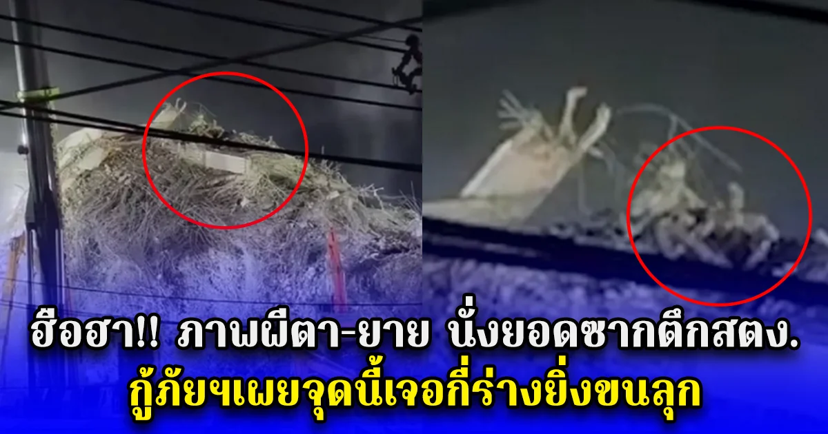 ฮือฮา ภาพผีตา-ยาย นั่งยอดซากตึกสตง. กู้ภัยฯเผยจุดนี้เจอกี่ร่างยิ่งขนลุก (โปรดใช้วิจารณญาณ)