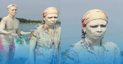 จำแทบไม่ได้ ดาราหนุ่มช่องดังควงนางแบบสาวเล่นสงกรานต์ สลัดลุคจนแฟนๆโฟกัสผิดจุด