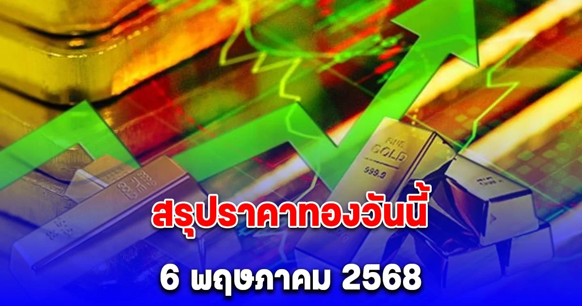 สรุปราคาทองวันนี้ 6 พฤษภาคม 2568