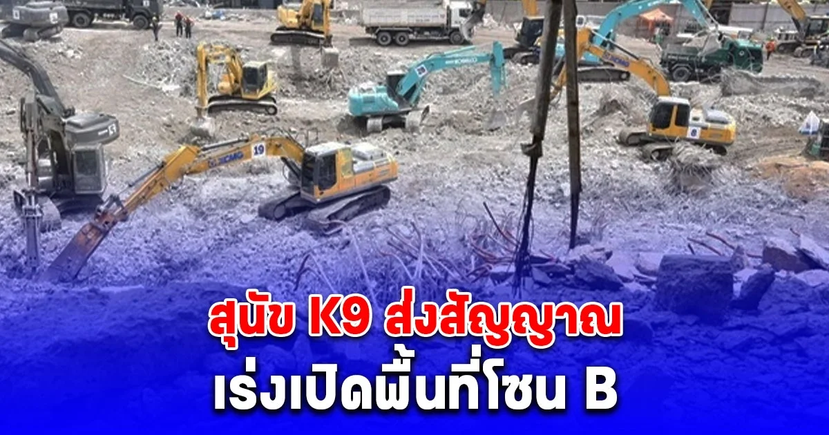 ด่วน สุนัข K9 ส่งสัญญาณ เร่งเปิดพื้นที่โซน B