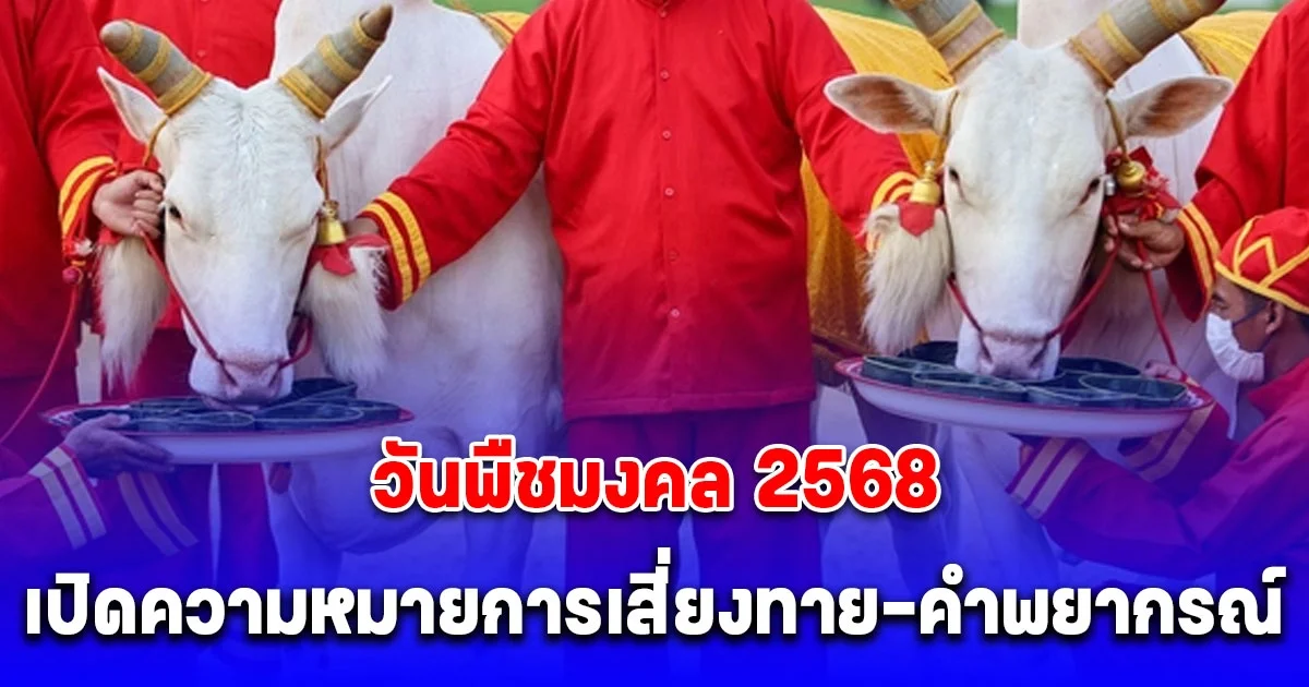 วันพืชมงคล 2568 เปิดความหมาย การเสี่ยงทายผ้านุ่ง การเสี่ยงทายของกิน 7 สิ่ง พระราชพิธีพืชมงคลจรดพระนังคัลแรกนาขวัญ 9 พฤษภาคม 2568