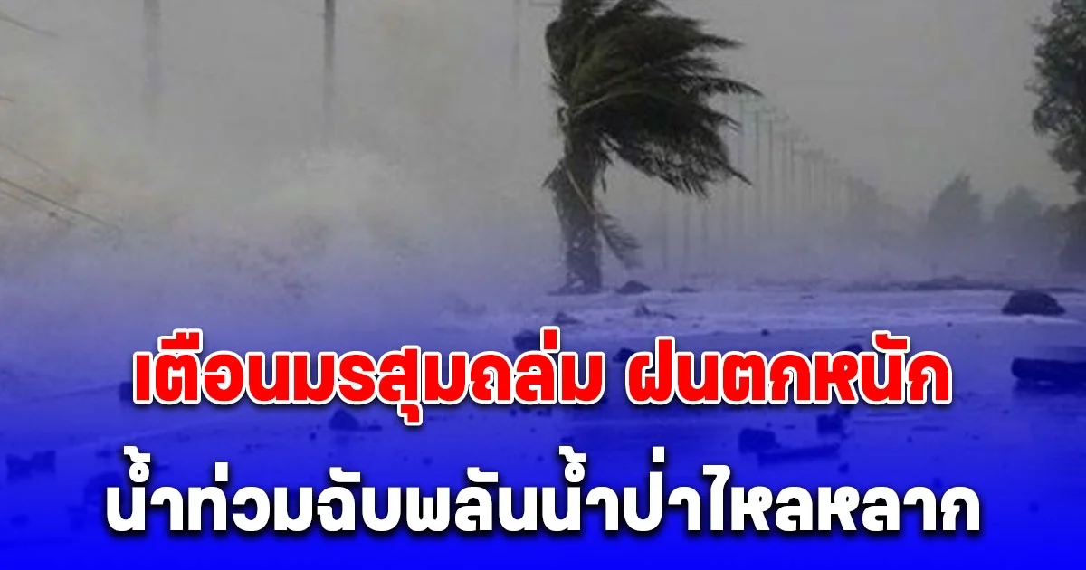 เตือนมรสุมถล่ม ฝนตกหนัก ประชาชนระวังอันตราย เกิดน้ำท่วมฉับพลันน้ำป่าไหลหลาก
