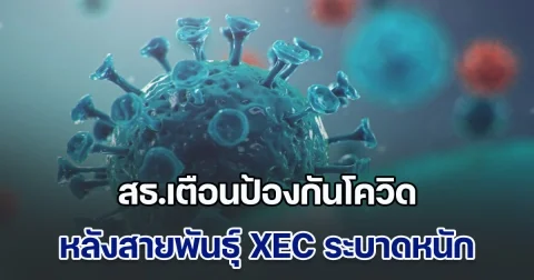 แพร่เชื้อได้รวดเร็ว! สธ.เตือนป้องกันโควิด หลังสายพันธุ์ XEC ระบาดหนัก ป่วยกว่าแสนคน เสียชีวิตแล้ว 27 ราย