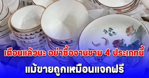 บทเรียนจากผู้มีประสบการณ์ เตือนแล้วนะ 4 ประเภทถ้วยชาม ขายถูกเหมือนแจกฟรี ที่ไม่ควรซื้อ