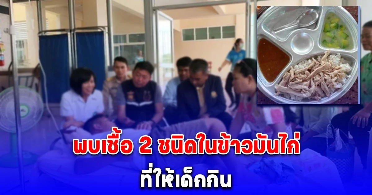 พบเชื้อ 2 ชนิดในข้าวมันไก่ สาเหตุนักเรียน อาหารเป็นพิษ หามส่งโรงพยาบาล 275 คน