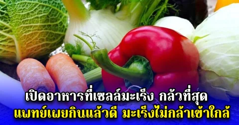 เปิดอาหารที่เซลล์มะเร็ง กลัวที่สุด แพทย์เผยกินแล้วดี มะเร็งไม่กล้าเข้าใกล้