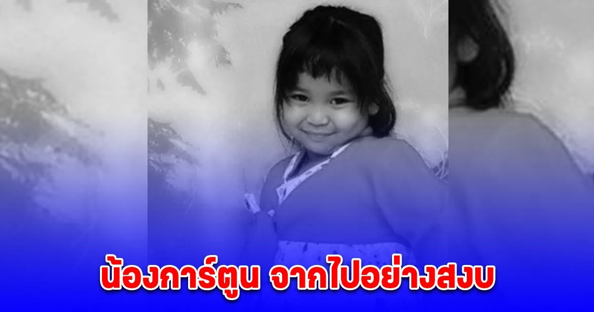 ไปเป็นนางฟ้าบนสวรรค์นะลูก ครอบครัวแจ้งข่าวเศร้า น้องการ์ตูน จากพวกเราไปอย่างสงบ