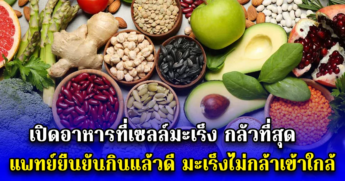 เปิดอาหารที่เซลล์มะเร็ง กลัวที่สุด แพทย์ยืนยันกินแล้วดี มะเร็งไม่กล้าเข้าใกล้