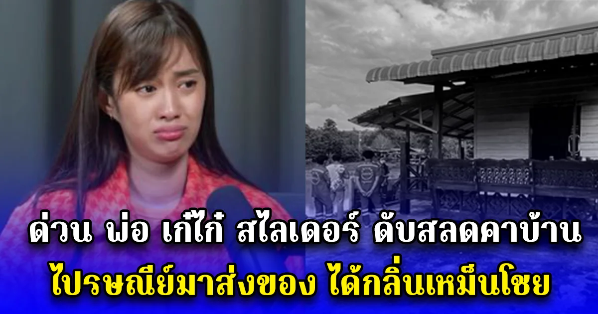 ด่วน พ่อ เก๋ไก๋ สไลเดอร์ ดับสลดคาบ้าน ไปรษณีย์มาส่งของ ได้กลิ่นเหม็นโชย