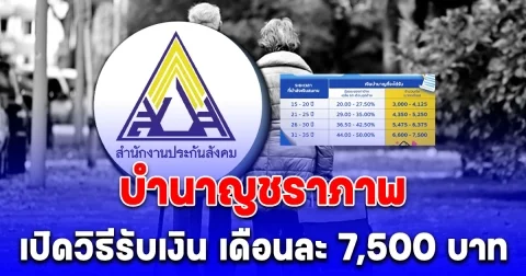 เปิดวิธีรับ เงินบำนาญชราภาพ เดือนละ 7,500 บาท เมื่ออายุครบ 55 ปี ประกันสังคมแจงสูตรคำนวณ