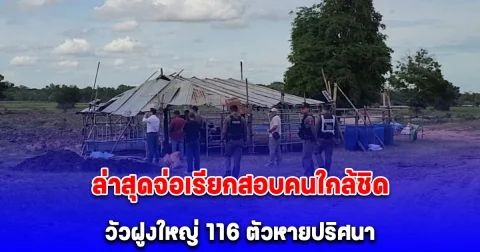 เอาแล้ว! ล่าสุดจ่อเรียกสอบคนใกล้ชิด เหตุวัวฝูงใหญ่ 116 ตัวหายปริศนา หลังยูทูบเบอร์ดังรับจ้างเลี้ยงเสียชีวิต