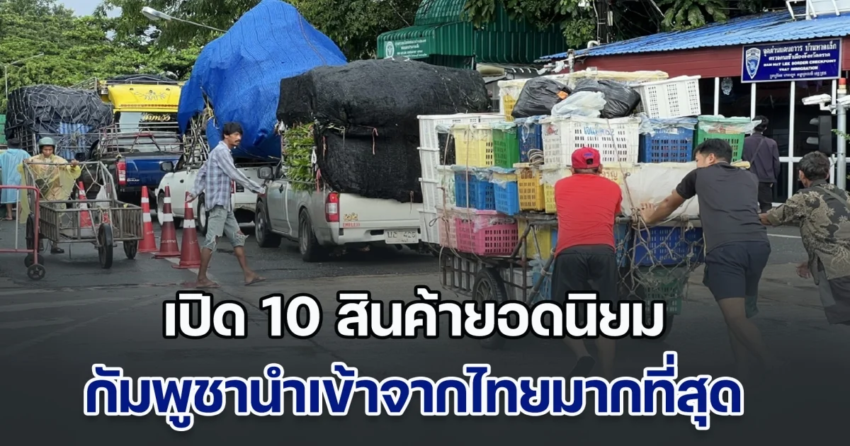 ขาดเราต้องขาดใจ! เปิด 10 สินค้ายอดนิยม กัมพูชานำเข้าจากไทยมากที่สุด