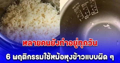 หลายคนยังทำอยู่ทุกวัน 6 พฤติกรรมใช้หม้อหุงข้าวแบบผิด ๆ ที่ บ่มมะเร็ง ไม่รู้ตัว