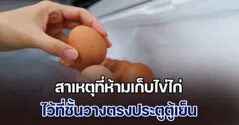 หลายคนไม่รู้ สาเหตุที่ห้ามเก็บไข่ไก่ ไว้ที่ชั้นวางตรงประตูตู้เย็น