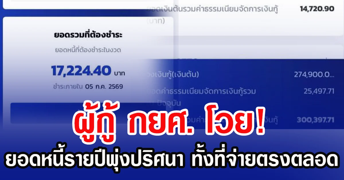 ผู้กู้ กยศ.โวย! ยอดหนี้รายปีพุ่งปริศนา ทั้งที่จ่ายตรงตลอด